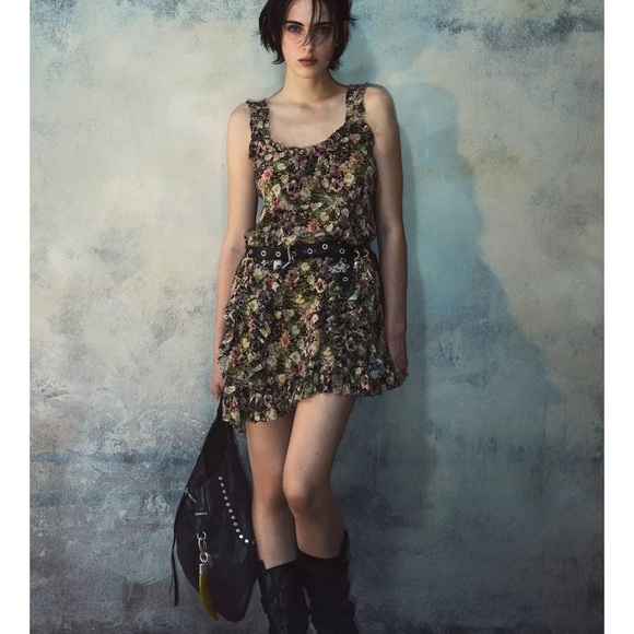 ZARA x KATE MOSSEXCLUSIVE SILK FLORAl PRINT SHORT 90’s DRESSNWTM